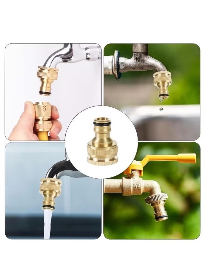 4 PCS Tap Connector for Hose Pipe, 3/4″ and 1/2″ Outdoor Tap Connector for Garden Irrigation Watering Fittings - Image 4